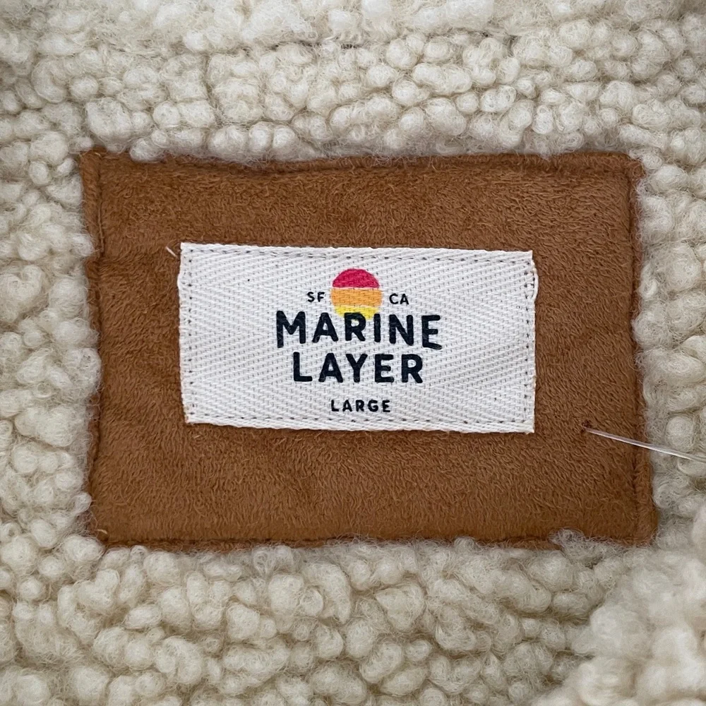 New Marine Layer Sherpa Moto Jacket size Large - Picture 14 of 16
